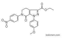 Molecular Structure of 536759-91-8 (4,5,6,7-Tetrahydro-1-(4-methoxyphenyl)-6-(4-nitrophenyl)-7-oxo-1H-pyrazolo[3,4-c]pyridine-3-carboxylic acid  ethyl ester)